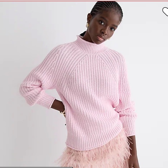 J. Crew bubblegum pink cozy relaxed fit sweater - Picture 1 of 7